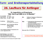26. Laufkurs für Anfänger: Start im Januar 2026